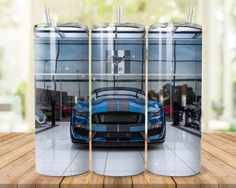 Shelby Mustang Tumbler Sublimation Design: 20oz Skinny Tumbler (Digital Download)