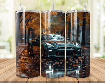 Nissan GTR Sports Car Tumbler Bundle for 20 oz Skinny Tumbler, Sublimation Digital Design