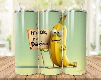 Funny Banana Tumbler Bundle for 20 oz Skinny Tumbler, Sublimation Digital Design