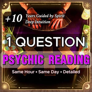 Psychic Readings, by Teresa, 1 Question, Future, Tarot Card, Tarot Readings, Same Hour Reading, Psychic Reader, Love, Spirituality, Reading