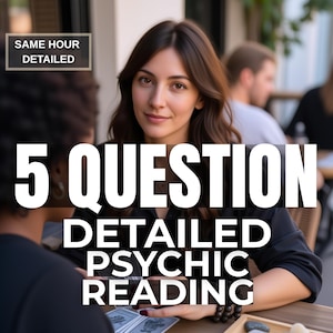 5 Question Tarot and Psychic Reading | Tarot Reading, Same Hour Answers, Full Spread Reading, Future Love Reading, Accurate Psychic Insights