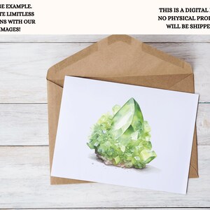 Use case in a card for All Gemstones Clipart Bundle