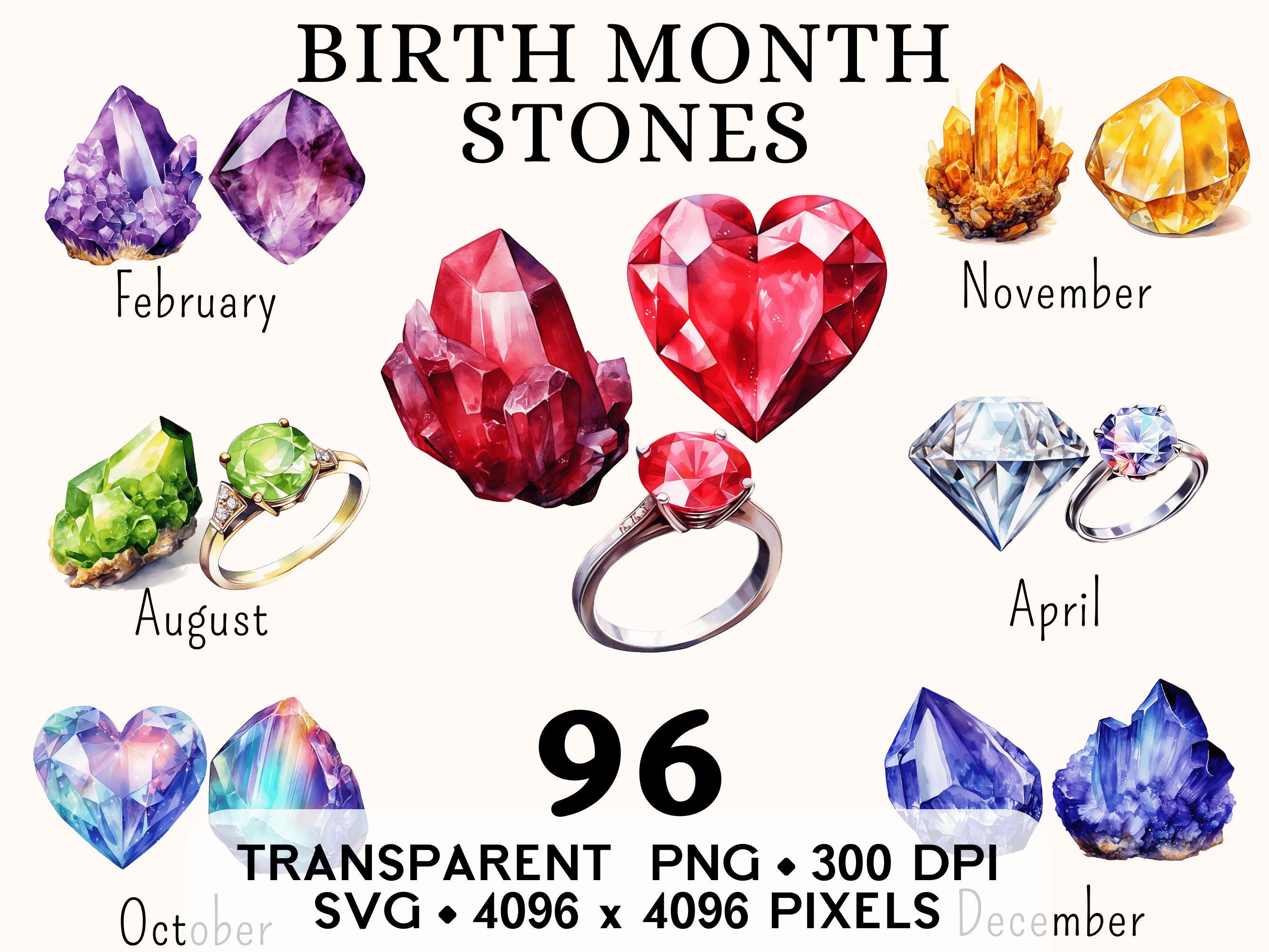 Birth Stone Stickers - Etsy
