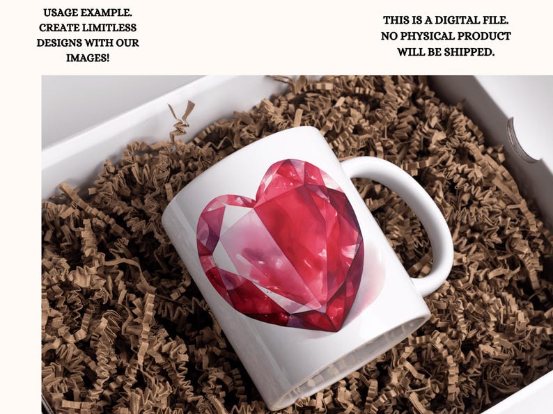 Use case in a mug for All Gemstones Clipart Bundle