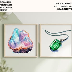 Use case in a frame for All Gemstones Clipart Bundle