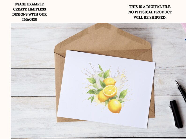 Use case in a paper for Lemon Clipart Bundle