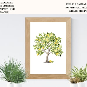 Use case in a frame for Lemon Clipart Bundle