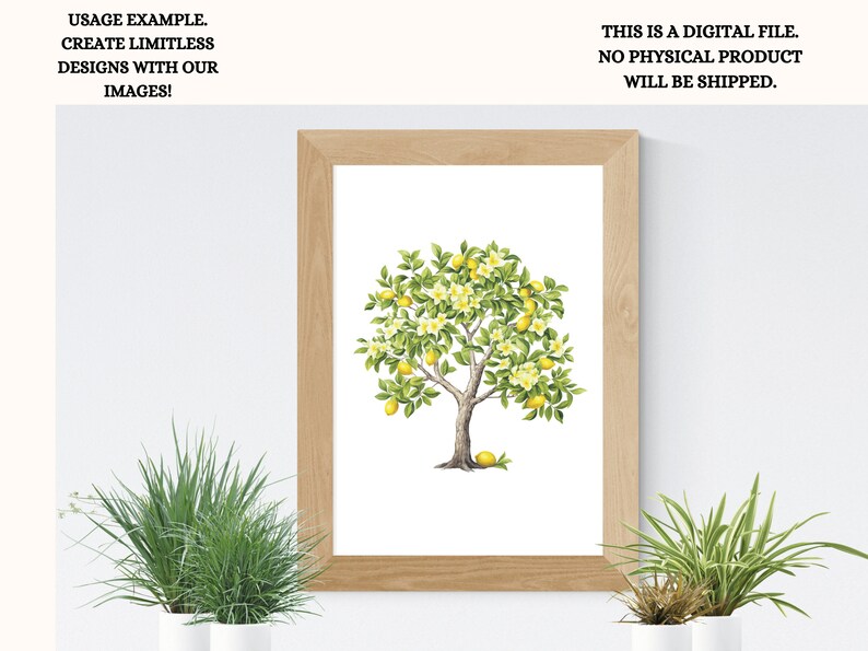 Use case in a frame for Lemon Clipart Bundle
