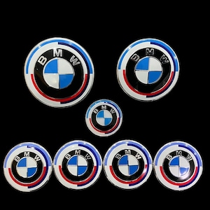 BMW 50th Anniversary Carbon Fiber Emblem Set (Hood+Trunk)