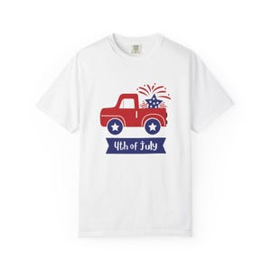Patriotic Graphic Tee for Independence Day Celebration, Red White Blue Shirt, USA Flag Fourth of July Top, American Holiday Apparel, Unisex