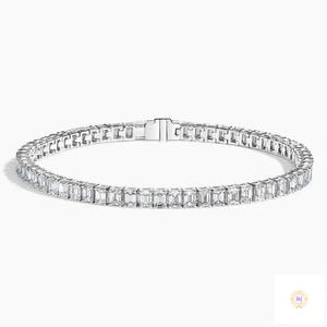 40 CT. Emerald Lab Diamond Tennis Bracelet