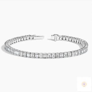 40 CT. Emerald Lab Diamond Tennis Bracelet