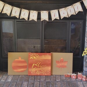 Happy fall banner decoration, Happy fall sign, fall mantle decor, Autumn Harvest, fall decor for home, Fall pendant banner
