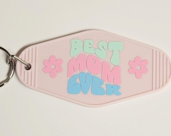 Mama Motel Keychain: Retro Mom Luggage Tag