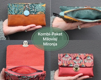 Combination package e-books wallet Milovis and Mironja instructions and sewing pattern in German