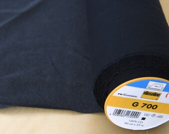 Vlieseline G700 Gewebeeinlage Bügelvlies schwarz (10 cm)