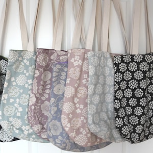 Sewing kit bag Milotta made of canvas Kokka flowers