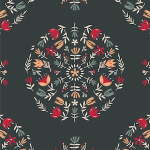 Woven fabric by Art Gallery &quot;Season & Spice - Meadow Mandala Willow&quot; / Amy Sinibaldi