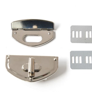 twist lock bag closure - silver
