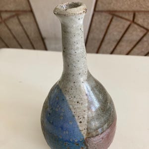 Vintage Artist Signed Petite Studio Pottery Bud Vase