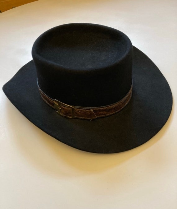 Vintage Stetson 3X Beaver Revenger Black Hat Size 7 With