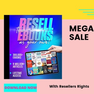 300,000 Resellers Rights Digital Ebooks, Digital Products, Resell Digital Products, Ebooks to Resell, Audiobooks, Digital template, Digital