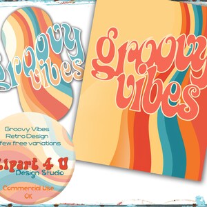 Retro Groovy T-Shirt Design, Wall Art Design, Coffee Mug Design.