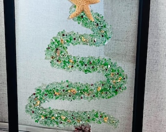 Crushed Glass Weihnachtsbaum Kunstwerk, Weihnachtsfeiertags Dekor