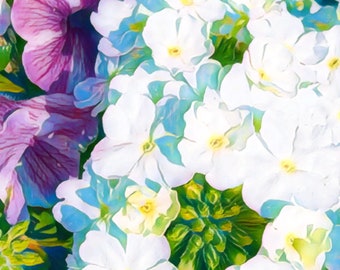 Digitale kunst - Thanksgiving-bloemen - Wit licht