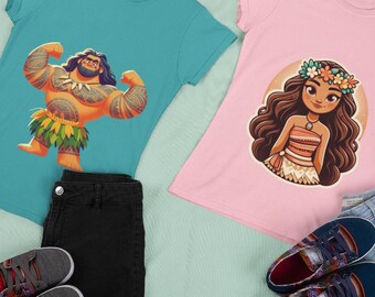 Disney Moana Couple Shirts, Moana Family Matching Shirts, Moana Mom Dad Shirt, Disney Family Trip Shirts, Disneyland Moana Maui Shirt,