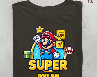 Custom Super Mario Birthday Shirt, Super Mario Birthday Boy&Girl Shirt, Mario Birthday Party, Custom Mario Family Shirt, Mario Birthday Gift