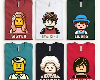 Personalized Building Blocks Shirt: Matching Family Bricks Tee