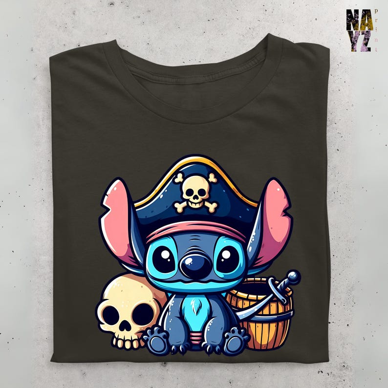 K&ouml;nnte beinhalten: Eine blaue Comicfigur tr&auml;gt einen Piratenhut mit Totenkopf und Knochen. Die Figur h&auml;lt eine Schatztruhe und einen Sch&auml;del.