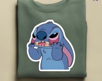 Stitch Sweatshirt, Stitch Hoodie, Bored Stitch Sweatshirt, Disney Stitch Sweatshirt, Disney Trip Shirt, Stitch Ohana Sweat, Lilo Tee
