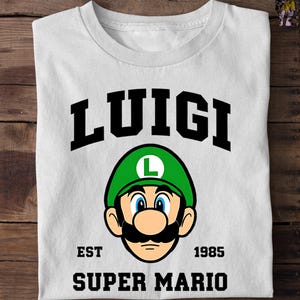Luigi Mario Shirt, Super Mario Family Shirt, Super Mario Character Shirt, Super Mario Birthday Party Shirt, Mario & Friends Party Shirt