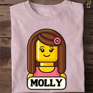 Custom Birthday Girl Building Bricks Shirt, Personalized Building Blocks Shirt, Matching Family Shirts, Building Bricks Shirt, Let&#39;s Build