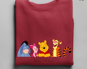 Winnie the Pooh Sweatshirt, Pooh Bear Sweat, Piglet Tigger Eeyore Hoodie, Retro Disney Sweatshirt, Disneyland Sweat, Disney World Shirt
