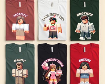 Roblox Family Birthday Shirt: Gamer Matching Tees