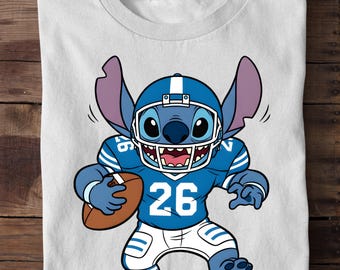 Custom Stitch Football Shirt, Disney Stitch Football Tee, Super Bowl Football Shirt, Personalized Stitch Football Gift, Custom Football Tee