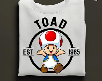 Sudadera de la familia Super Mario, sudadera de Toad, sudadera con capucha del personaje Super Mario, sudadera de fiesta de cumpleaños de Super Mario, sudadera de fiesta de Mario y sus amigos