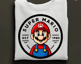 Sudadera familiar de Super Mario, sudadera de Super Mario, sudadera con capucha del personaje de Super Mario, sudadera de fiesta de cumpleaños de Super Mario, sudadera de fiesta de Mario y sus amigos