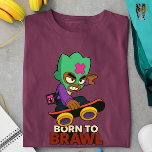 Brawl Stars Ollie Shirt, Brawl Stars Shirt, Born to Brawl Shirt, Brawl Stars Character Shirt, Brawl Stars Gift Idea, Brawl Stars Fan Gift