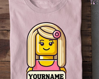 Custom Birthday Girl Building Bricks Shirt, Personalized Building Blocks Shirt, Matching Family Shirts, Building Bricks Shirt, Let's Build