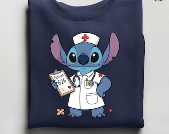 Stitch Nurse Sweatshirt, Nurse Fuel Stitch Sweatshirt, Nurse Stitch Sweater, Cute Nurse Gift, Future Nurse Hoodie Gift, Nursing School Sweat