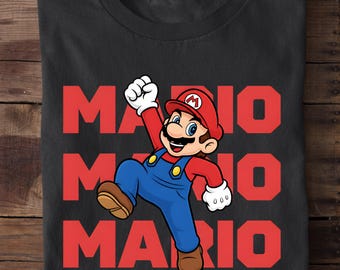 Super Mario T-Shirt, Family Matching Mario Party Shirt, Mario Gift Idea, Super Mario Tee