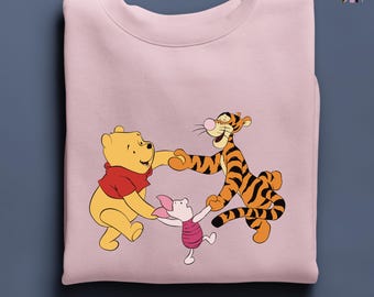 Winnie the Pooh Sweatshirt, Pooh Bear Sweat, Piglet Tigger Eeyore Hoodie, Retro Disney Sweatshirt, Disneyland Sweat, Disney World Shirt