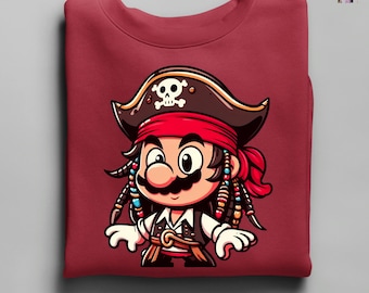 Sudadera familiar de Super Mario, sudadera del Capitán Mario, sudadera con capucha del personaje de Super Mario, sudadera de fiesta de cumpleaños de Super Mario, camiseta de fiesta de Mario y sus amigos