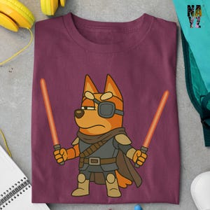 Bluey Shirt, Bluey Space Shirt, Cute Bluey Character Shirt, Astronaut Bluey T-Shirt, Bluey Inspired T-Shirt for Kids, Bluey Lover Gift