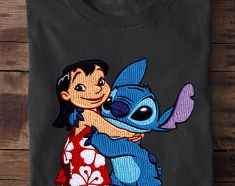 Disneyland Stitch Shirt: Cotton Blend, Embroidery-Style Design