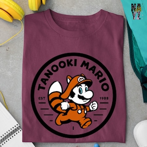 Tanooki Mario Shirt, Retro Super Mario Shirt, Super Mario Family Shirt, Super Mario Character Shirt, Mario Birthday Party Shirt